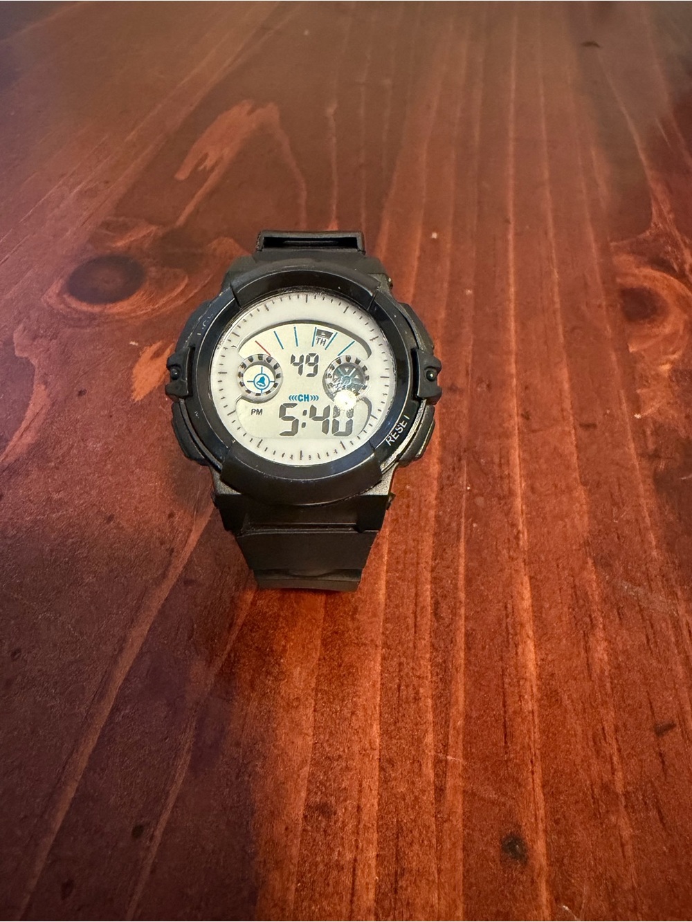 Wonder Nation WN4199WM Black Digital LCD Watch Tested Working Accutime